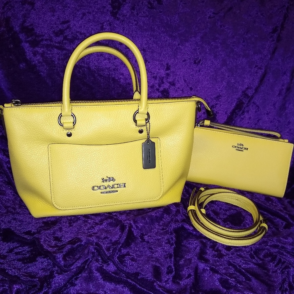 🌻Coach Mini Emma Pebbled Leather (Purse Only)🌻